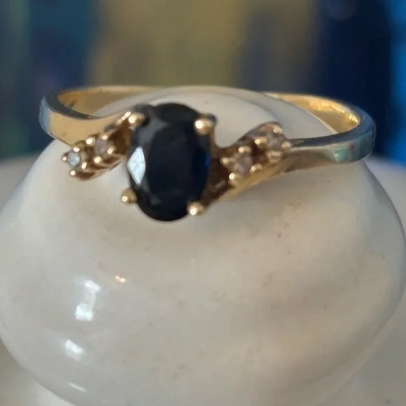 10k Gold and SapphireWomen's Ring - Picture 2 of 9